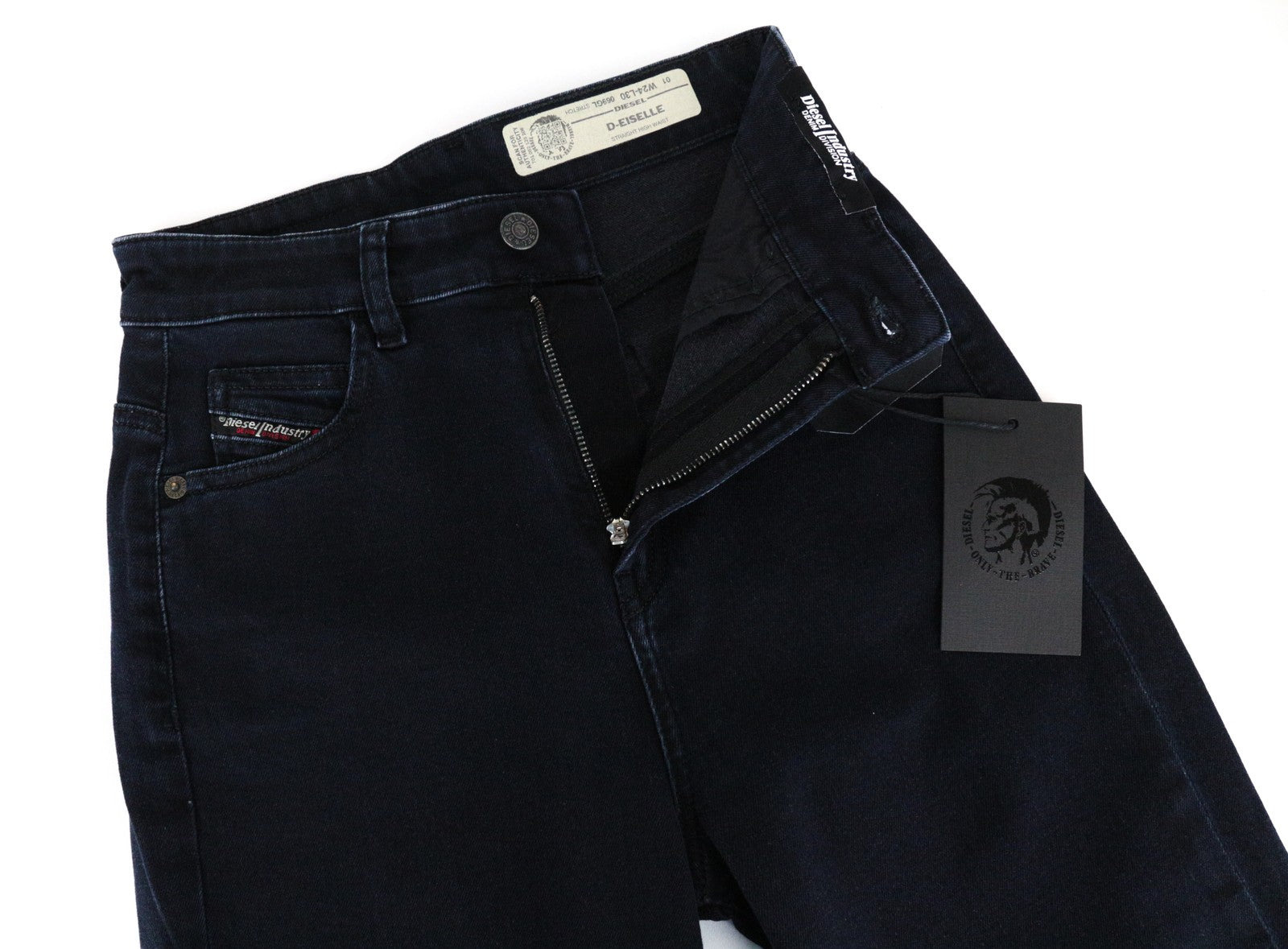 DIESEL D-Eiselle 069GL Women Jeans W24/L30 Straight Blue Cotton Stretch Girls