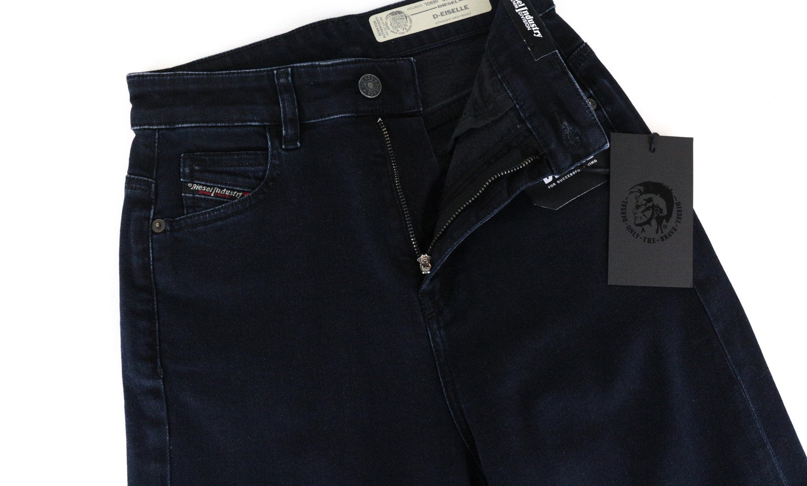 DIESEL D-Eiselle 069GL Women Jeans W25/L30 Straight Dark Navy Cotton Stretch