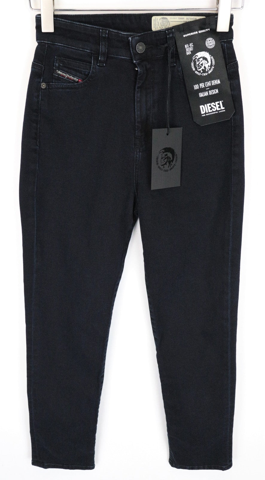 DIESEL D-Eiselle 069GL Women Jeans W25/L30 Straight Fit Navy Cotton Stretch