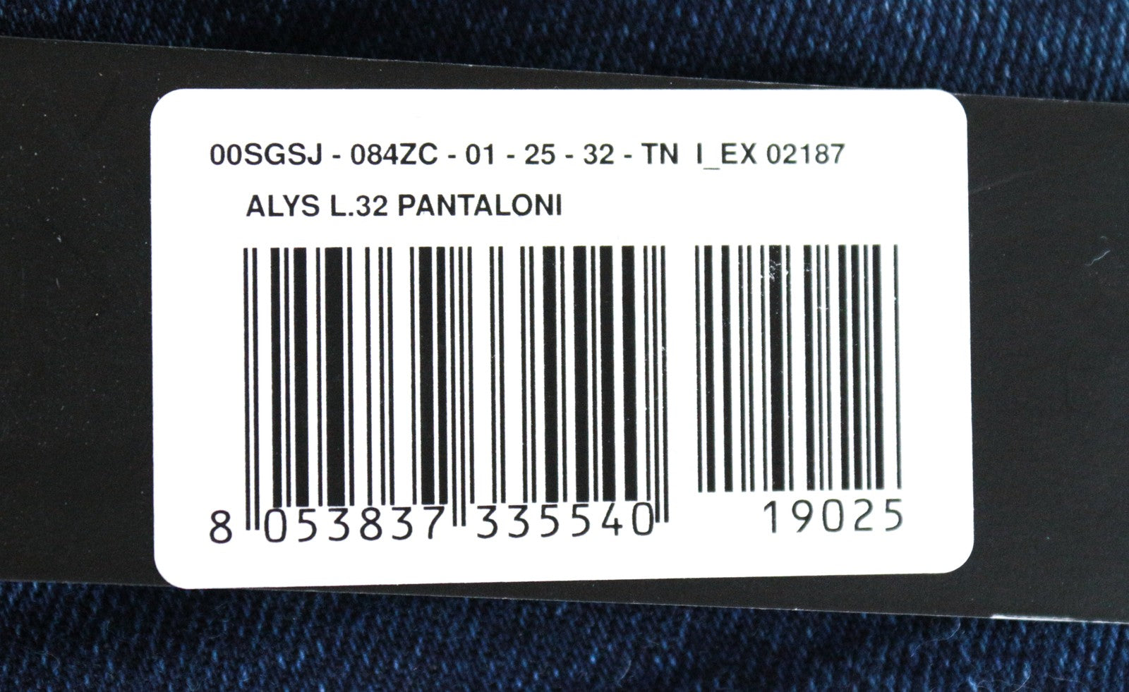 DIESEL Alys 084ZC Women Jeans W25/L32 Straight Fit Blue Cotton Stretch Denim