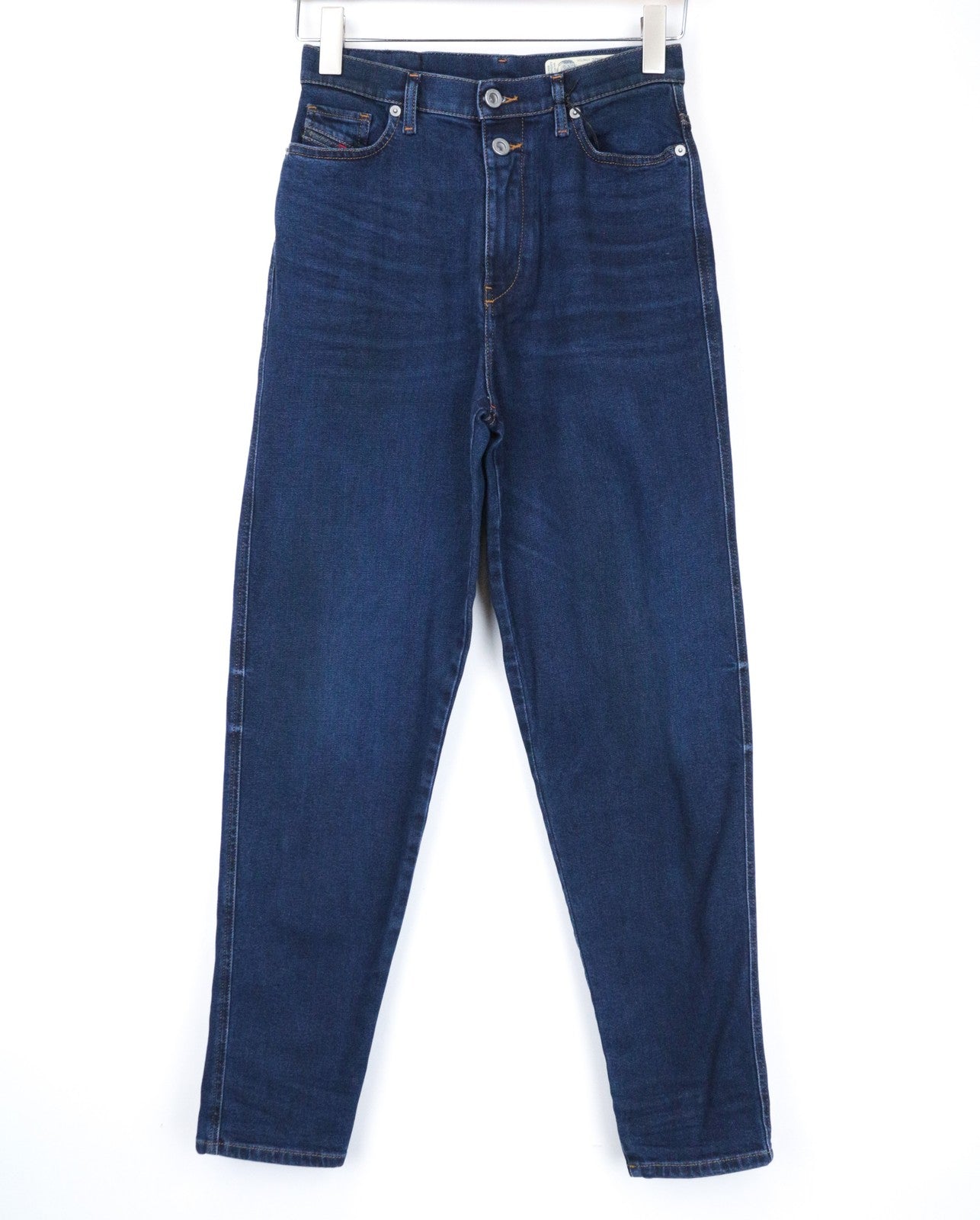 DIESEL Alys 084ZC Women Jeans W25/L32 Straight Fit Blue Cotton Stretch Denim