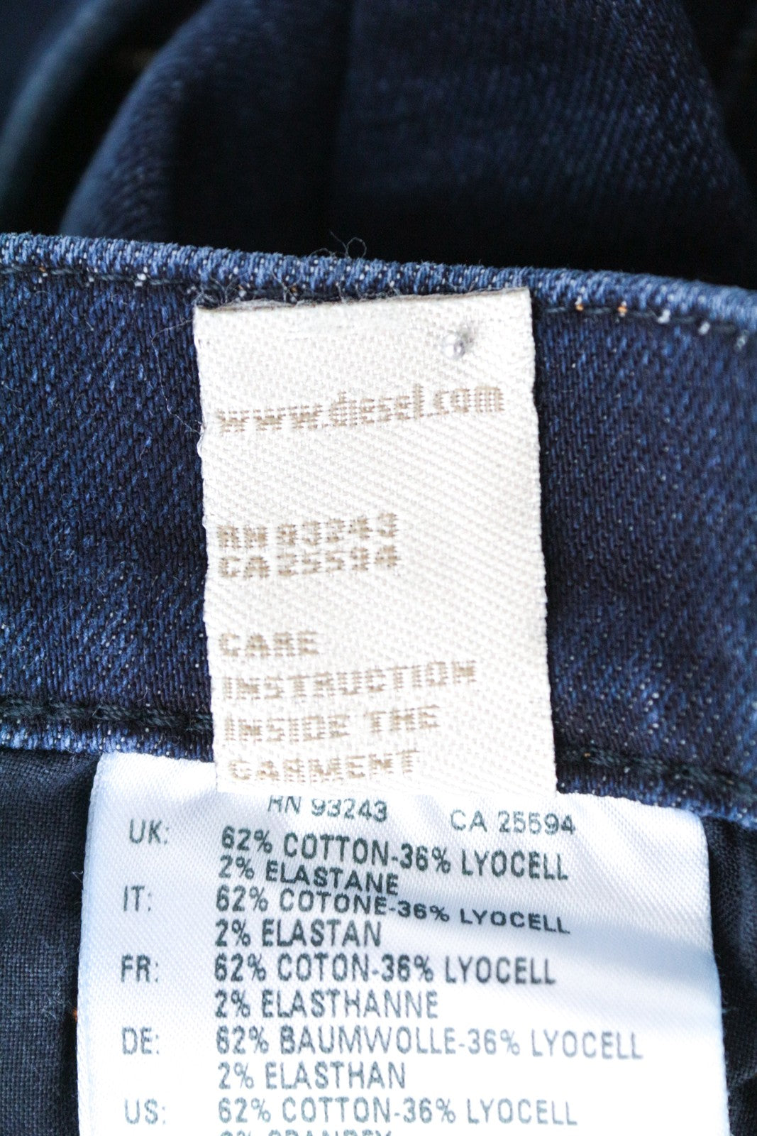 DIESEL Alys 084ZC Women Jeans W27/L32 Straight Fit Wash Blue Cotton Stretch