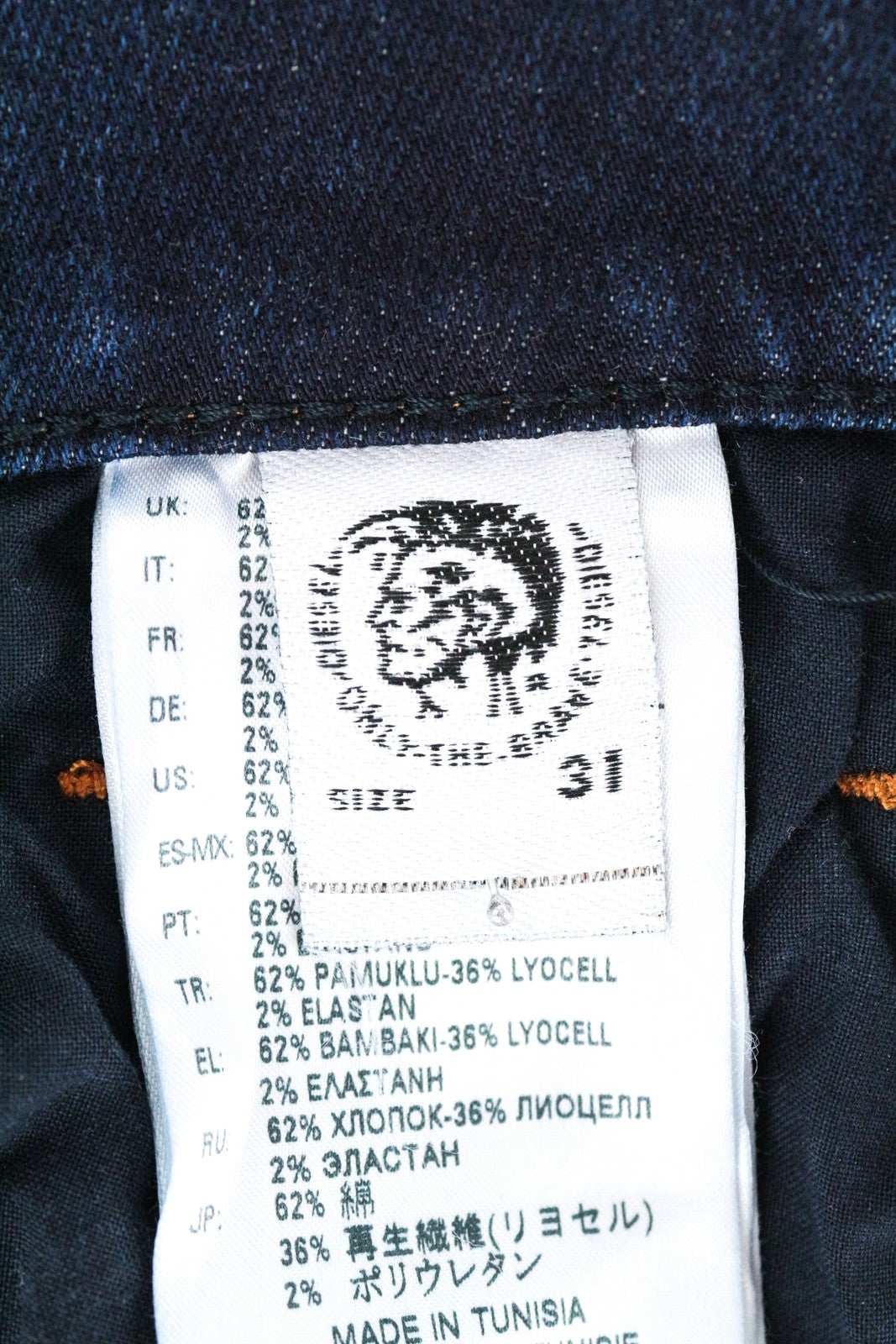 DIESEL Alys 084ZC Women Jeans W31/L32 Straight Blue Cotton Stretch Denim Washed
