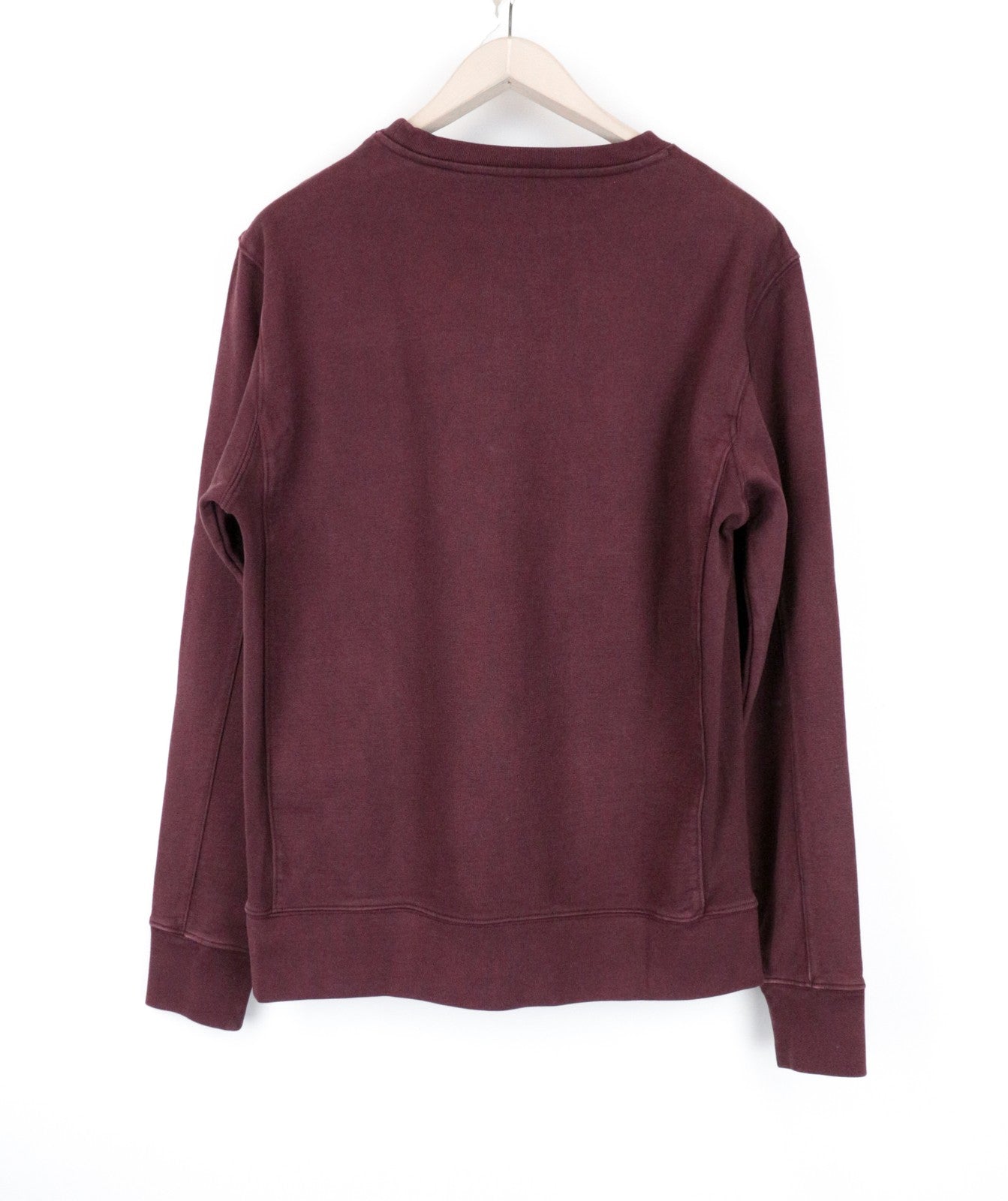 REPLAY Men Sweatshirt 2XL Burgundy Red Casual Cotton Logo Long Sleeve Pull On