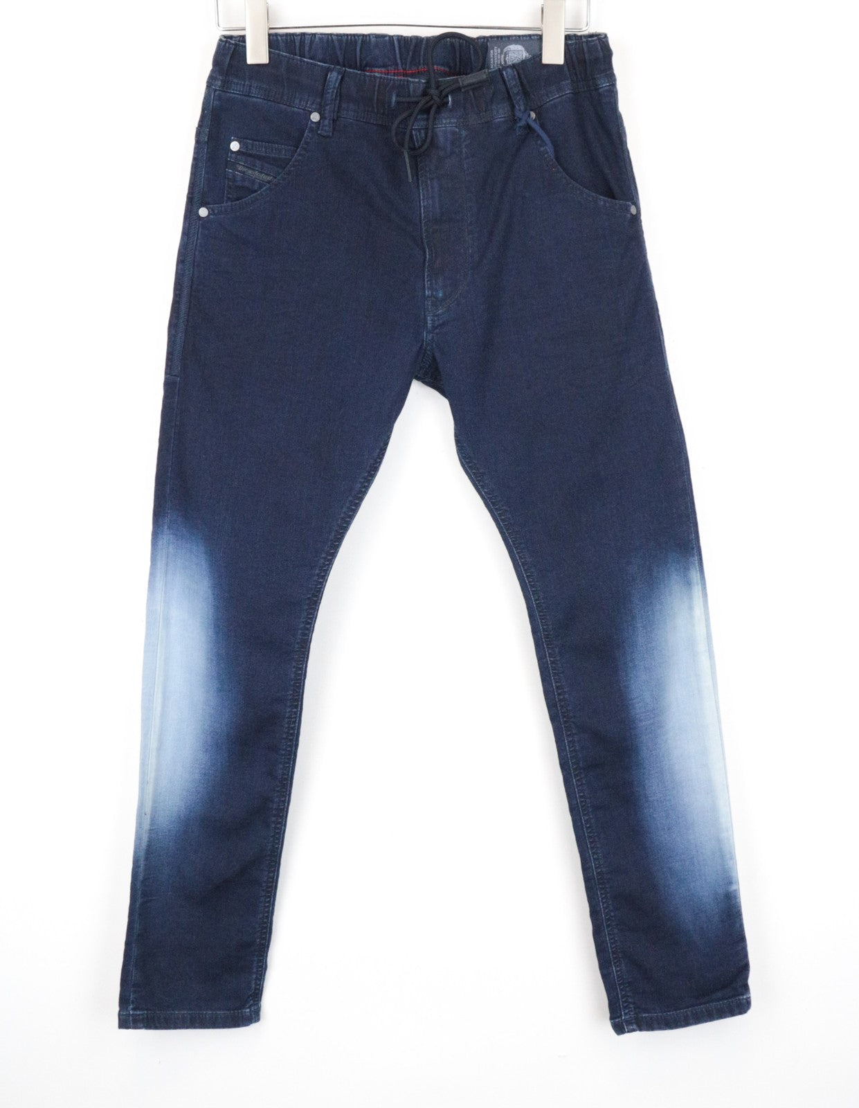 DIESEL Krooley-NE 0687D Men Jeans W28 Sweat Jogg Navy Stretch Slim Carrot Fit