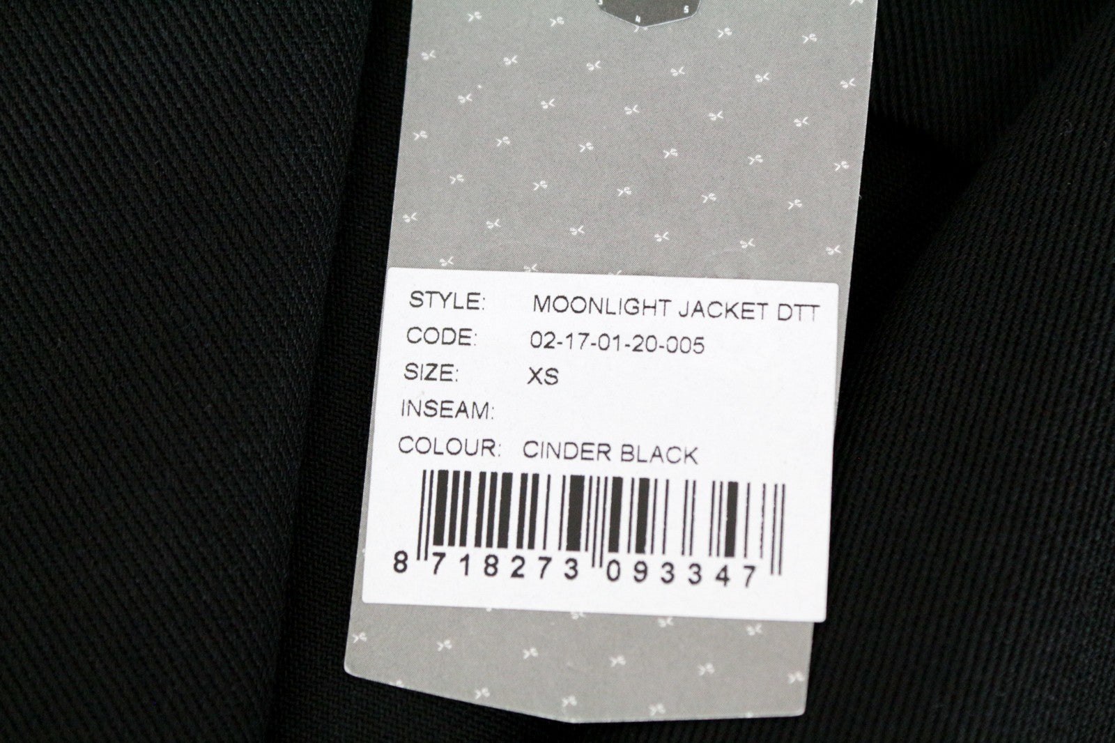 DENHAM Moonlight Women Jacket XS Solid Cinder Black Belted Buttoned Collared