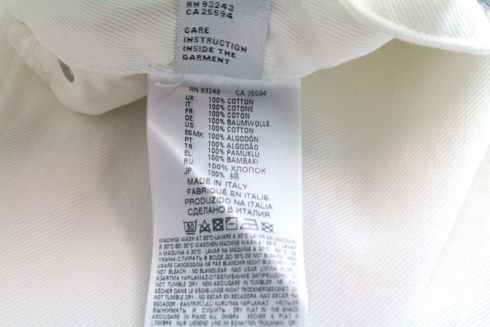 DIESEL Neekhol 0699F Women Jeans W27/L32 Straight Pure Cotton Off-White Ripped
