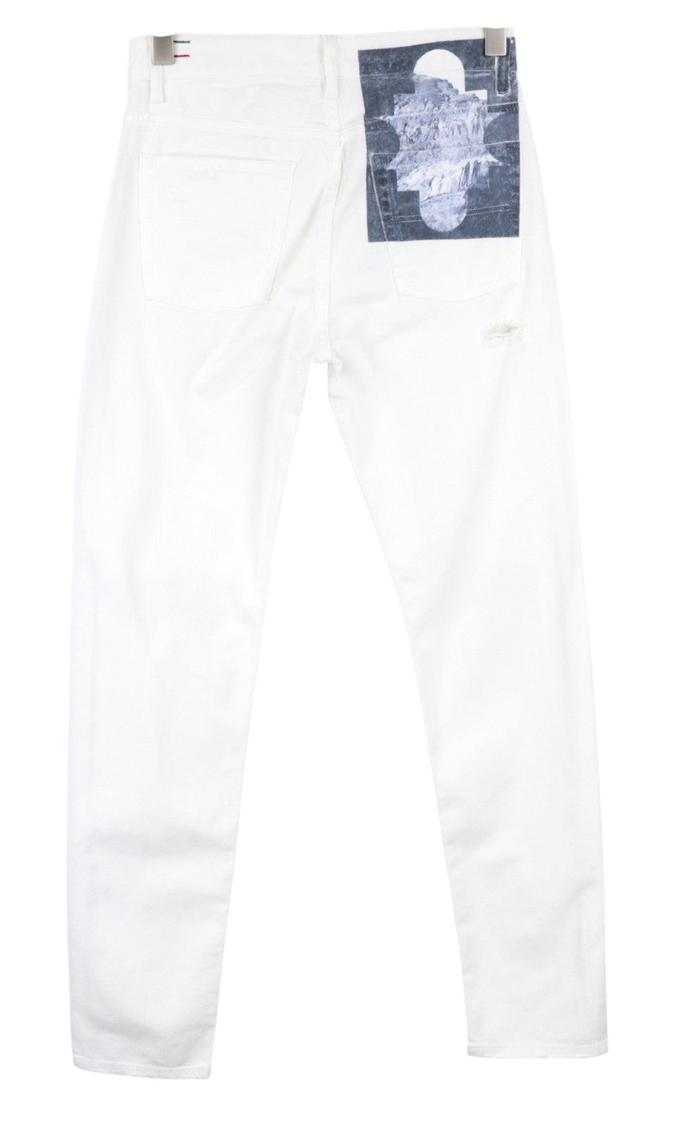DIESEL Neekhol 0699F Women Jeans W26/L32 Straight Fit Cotton Off-White Ripped