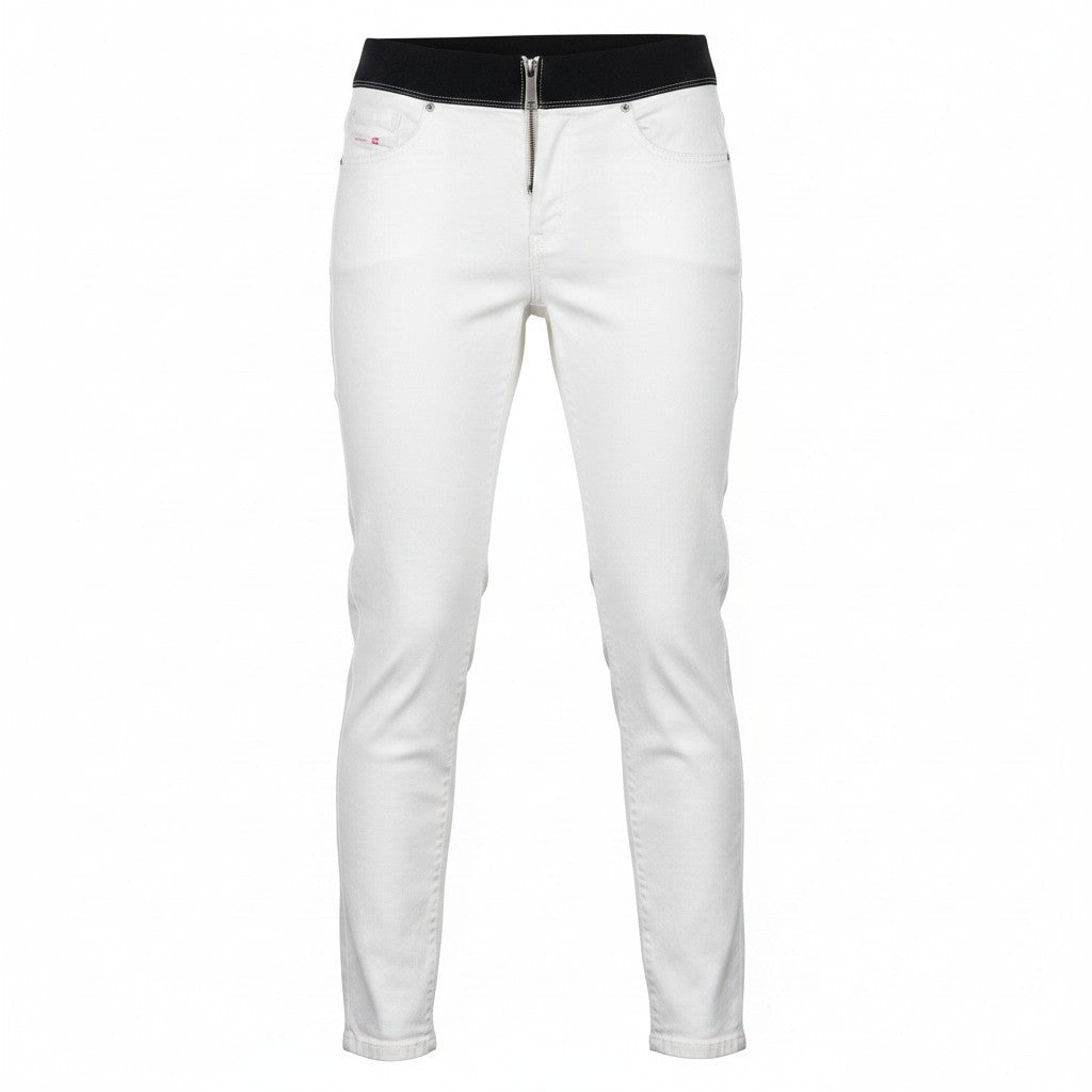DIESEL Debbie-SP 0662Z Women Jeans W27 Skinny Fit Zipped Cotton Stretch White