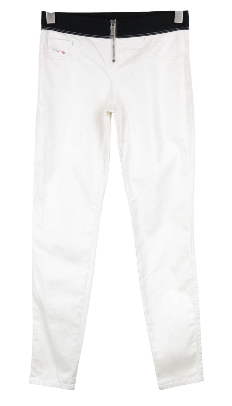 DIESEL Debbie-SP 0662Z Women Jeans W27 Skinny Fit Zipped Cotton Stretch White