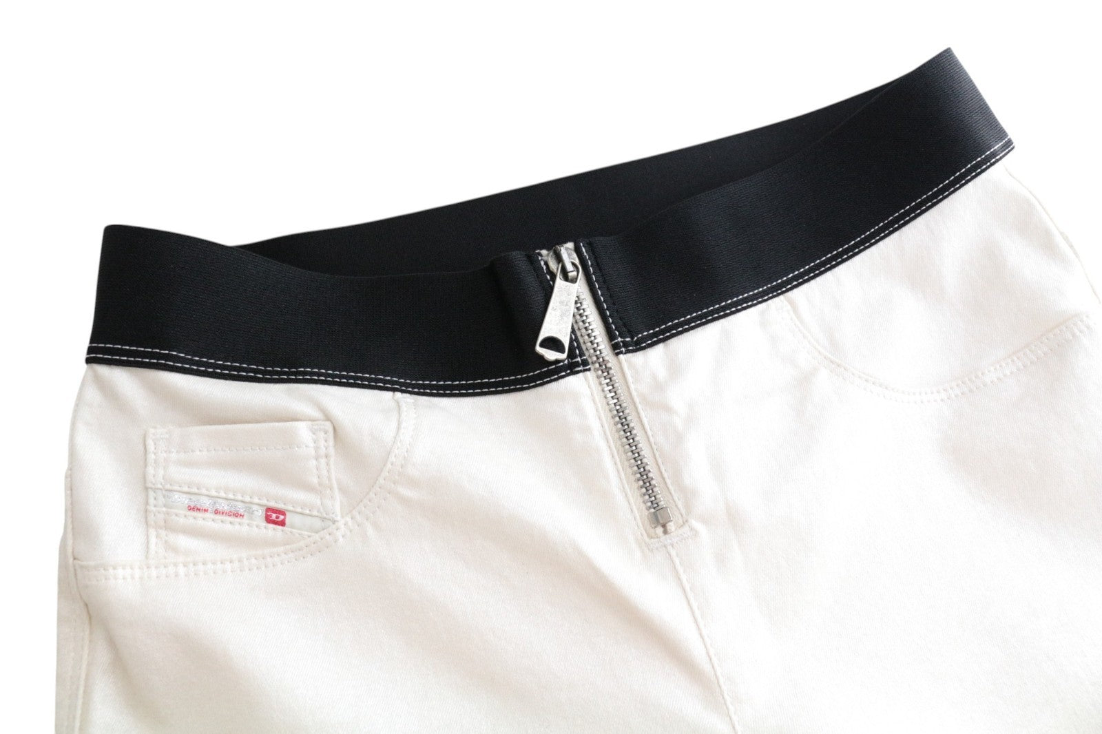 DIESEL Debbie-SP 0662Z Women Jeans W27 Skinny Fit Zipped Cotton Stretch White