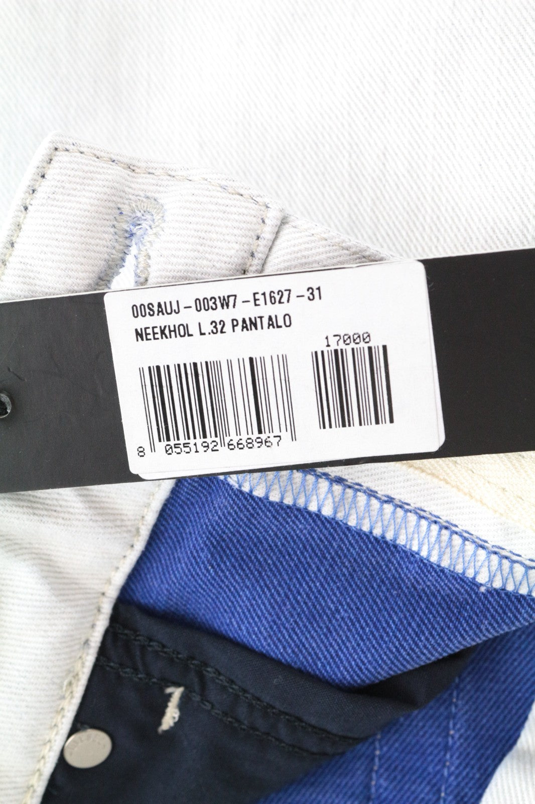 DIESEL Neekhol 003W7 Women Jeans W31/L32 Straight Fit Light Blue Washed Stretch