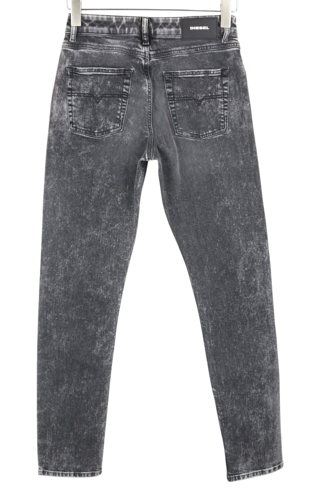 DIESEL Neekhol 069AB Women Jeans W24/L32 Straight Grey Stretch Ripped Girls