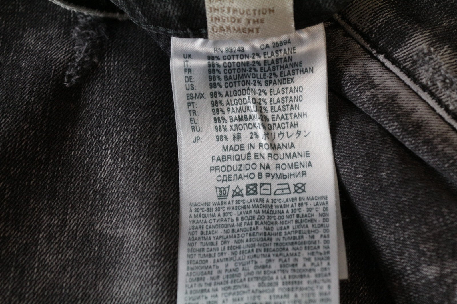 DIESEL Neekhol 069AB Women Jeans W24/L32 Straight Grey Stretch Ripped Girls