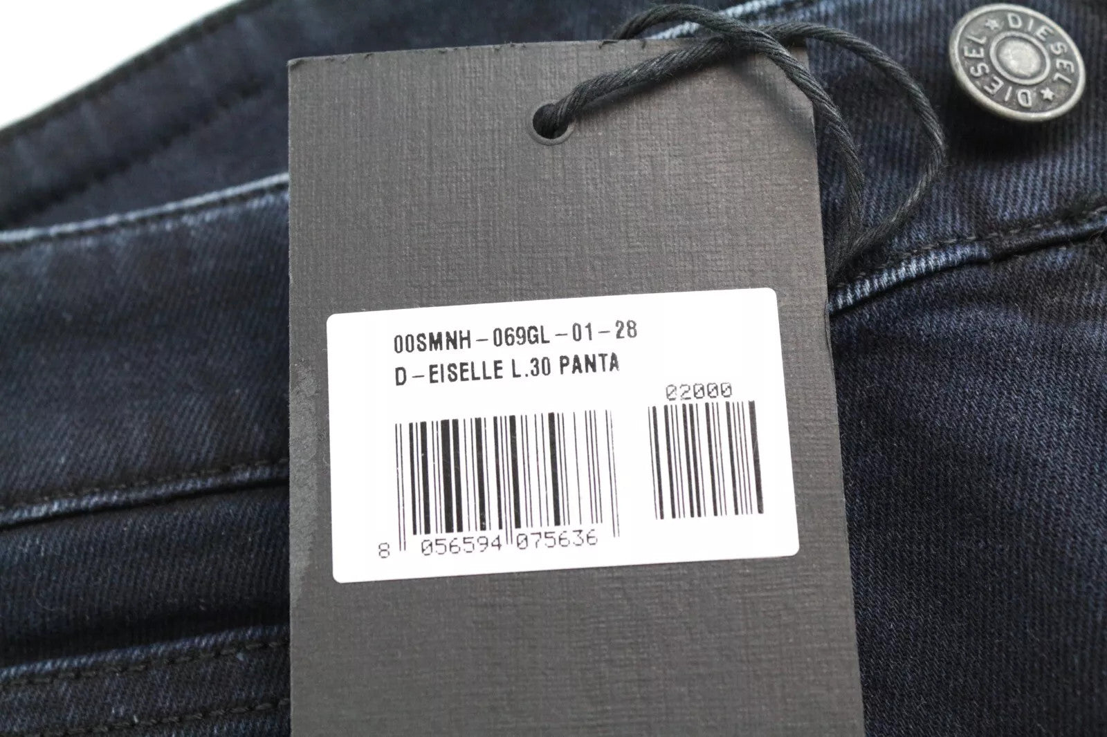 DIESEL D-Eiselle 069GL Women Jeans W28/L30 Straight Dark Blue Cotton Stretch