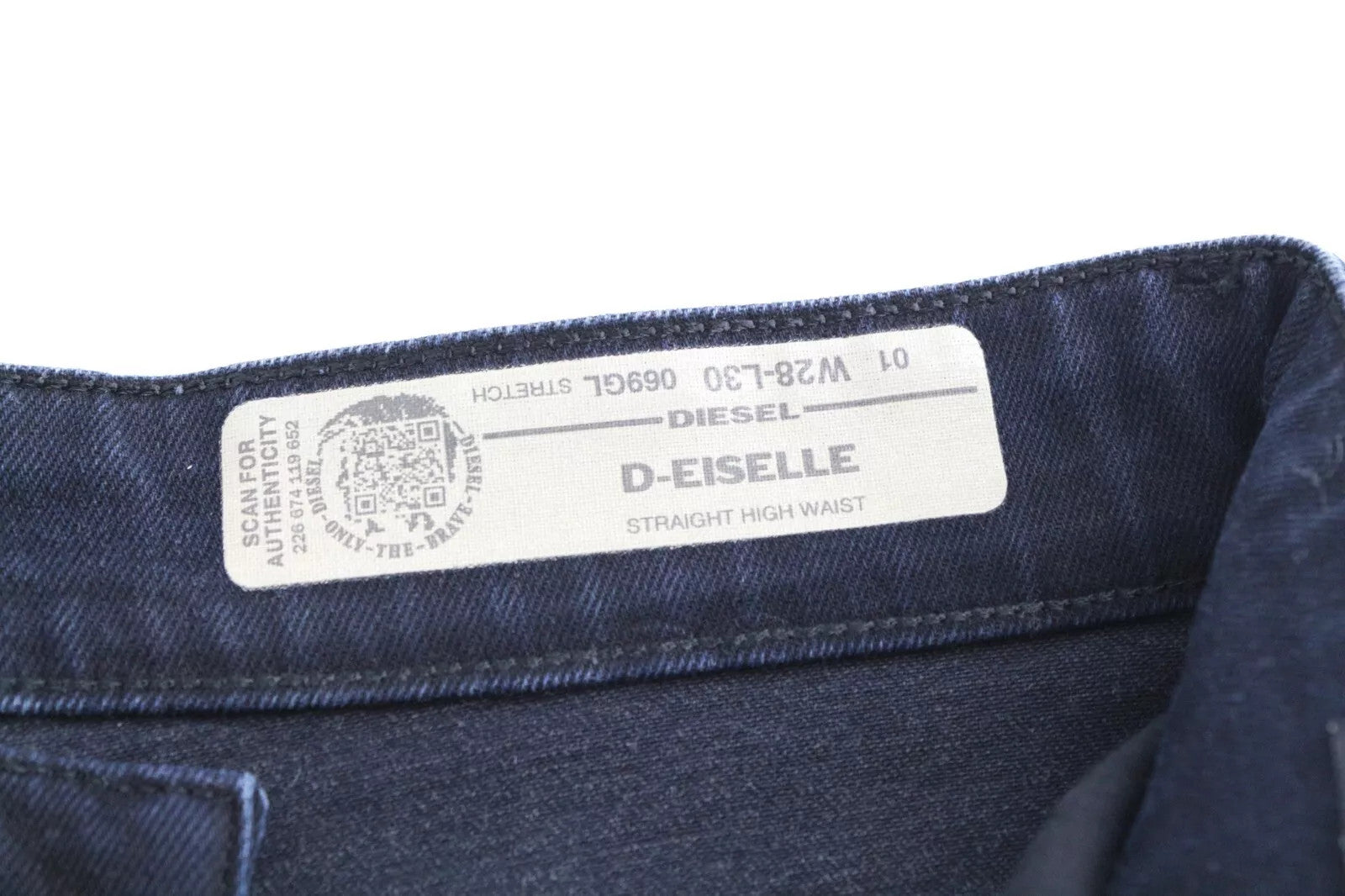 DIESEL D-Eiselle 069GL Women Jeans W28/L30 Straight Dark Blue Cotton Stretch