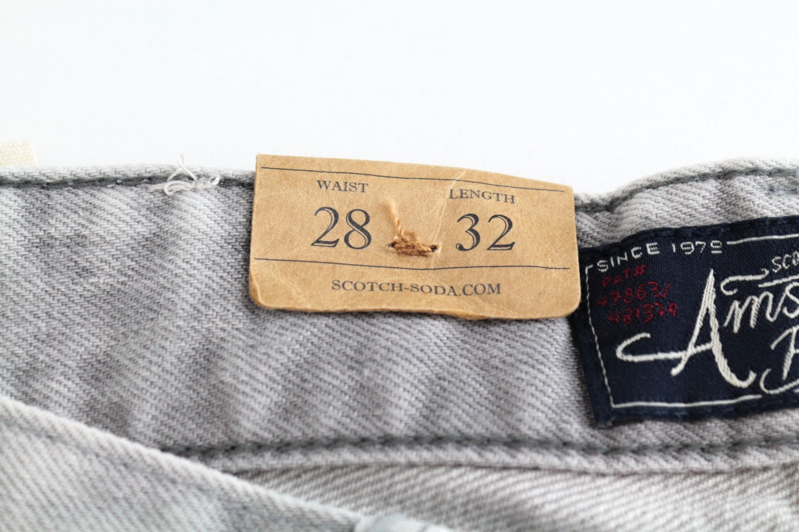 SCOTCH & SODA Dean Men Jeans W28/L32 Loose Taper Fit Pure Cotton Light Grey