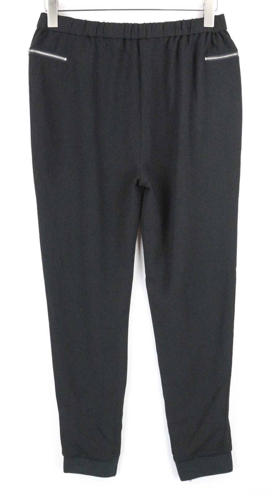 MAISON SCOTCH Women Trousers M Black Pull On Stretch Zip Pockets Casual
