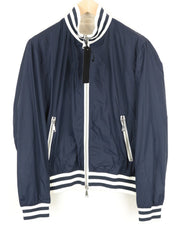 RICHMOND Men Jacket 50 L Blue Single-Breasted Lined Long Sleeve Zipped Bomber