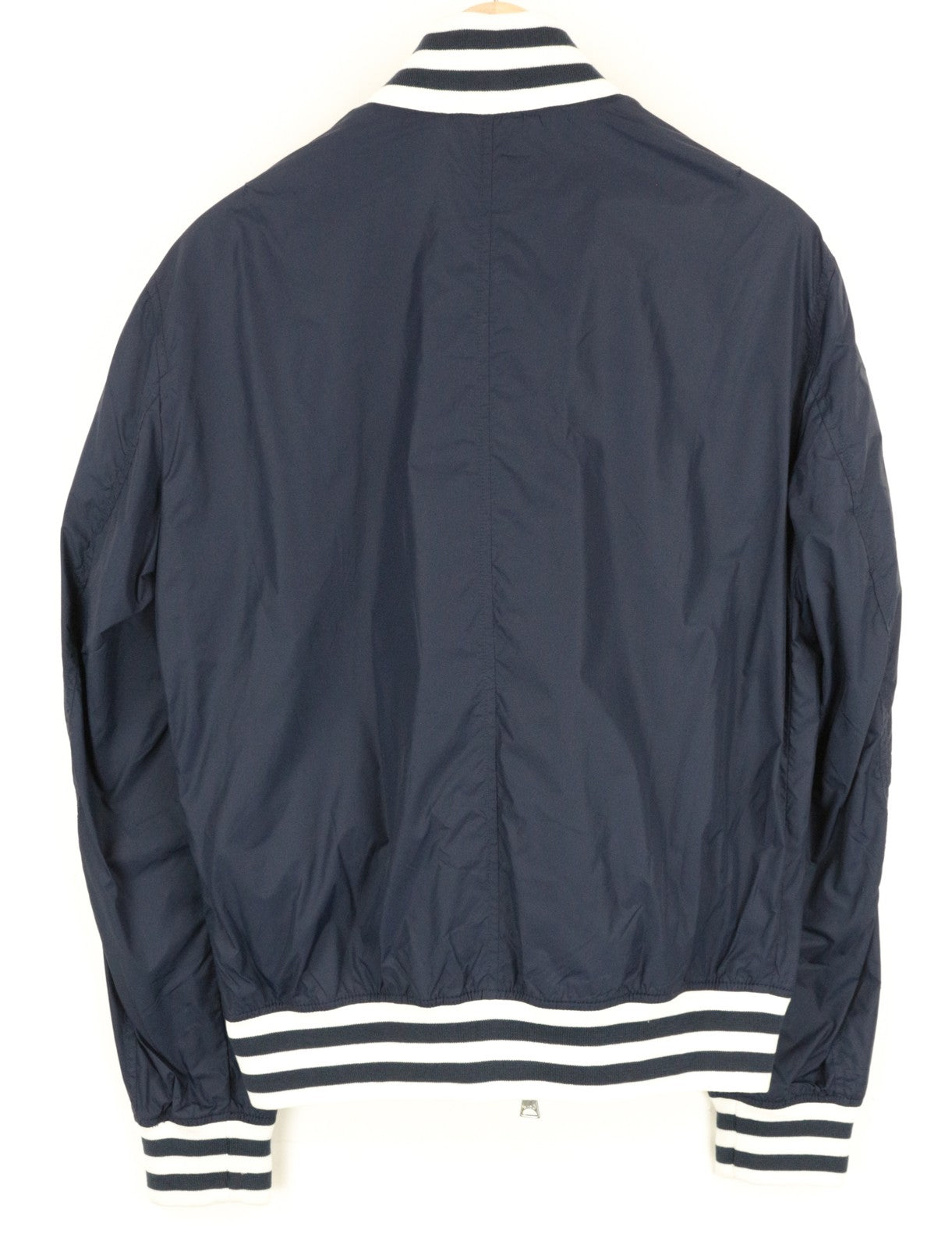 RICHMOND Men Jacket 50 L Blue Single-Breasted Lined Long Sleeve Zipped Bomber