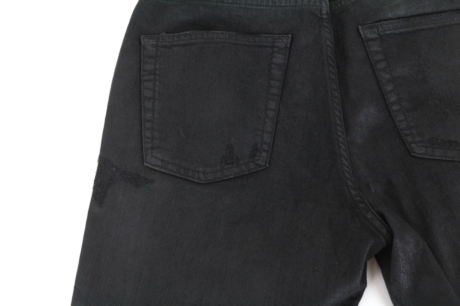 DIESEL Aryel 069JD Women Jeans W25/L30 Stretch Black Regular Straight Coated