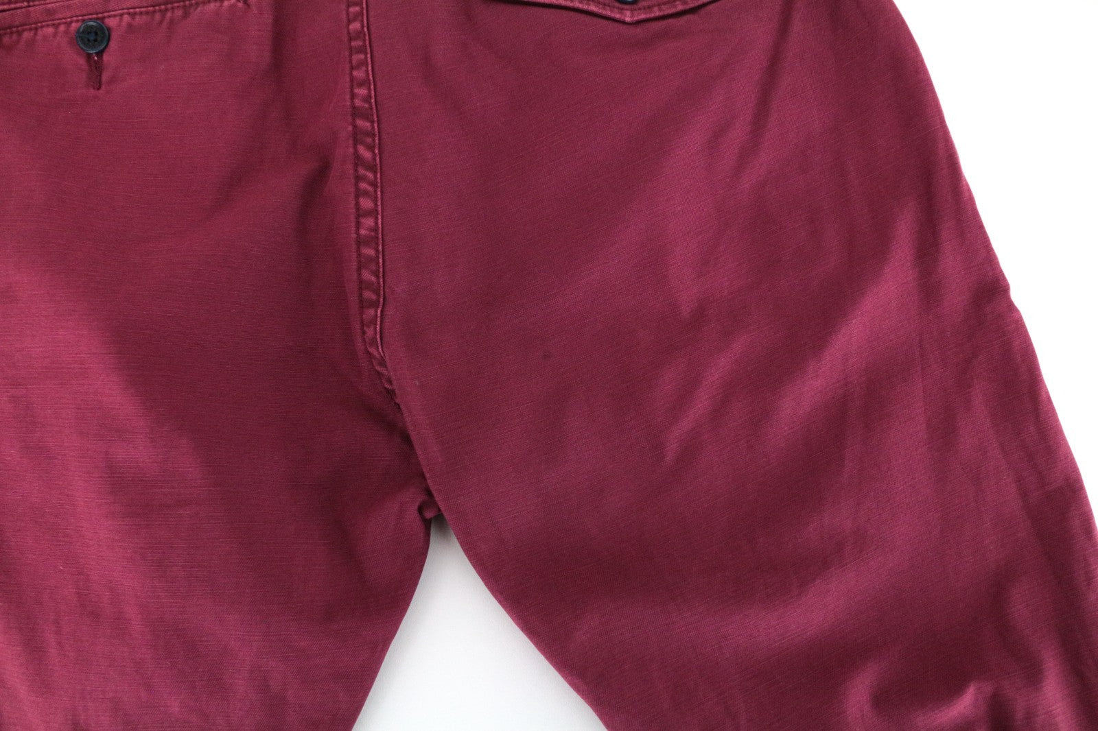 SCOTCH & SODA Theon Men Trousers W29/L34 Slim Tapered Non-Stretch Dyed Burgundy