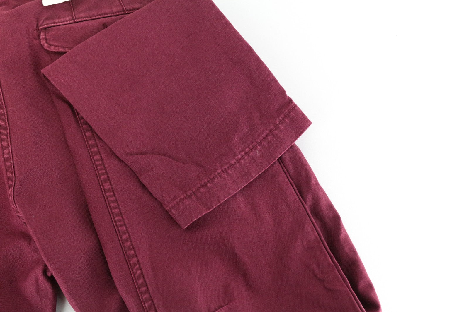 SCOTCH & SODA Theon Men Trousers W29/L34 Slim Tapered Non-Stretch Dyed Burgundy