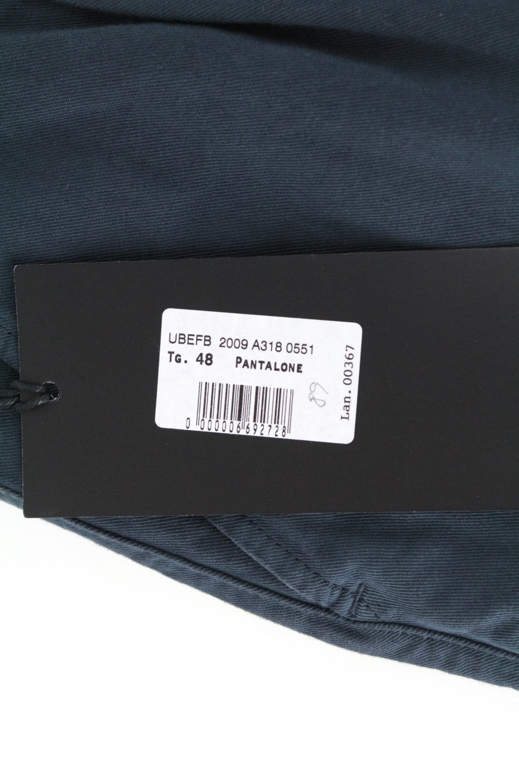 RICHMOND Men Trousers IT48 Loose Fit Buttoned Pleated Chino Classic Blue Linen