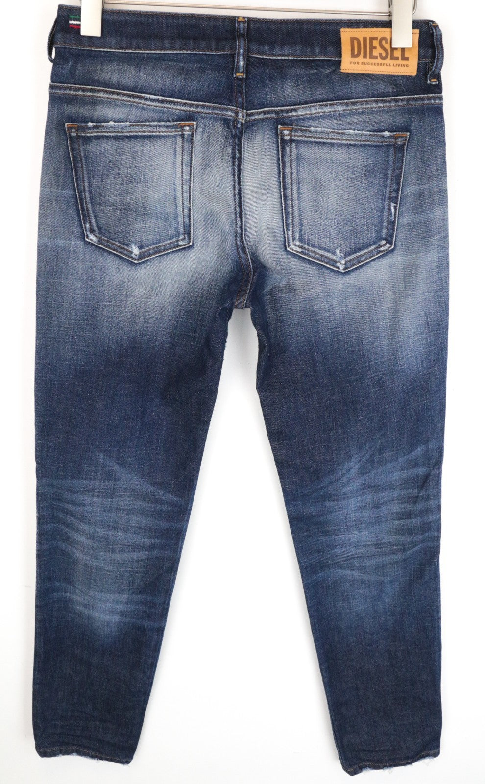 DIESEL D-Rifty 0092I Men Jeans W28/L34 Slim Distressed Cotton Stretch Blue
