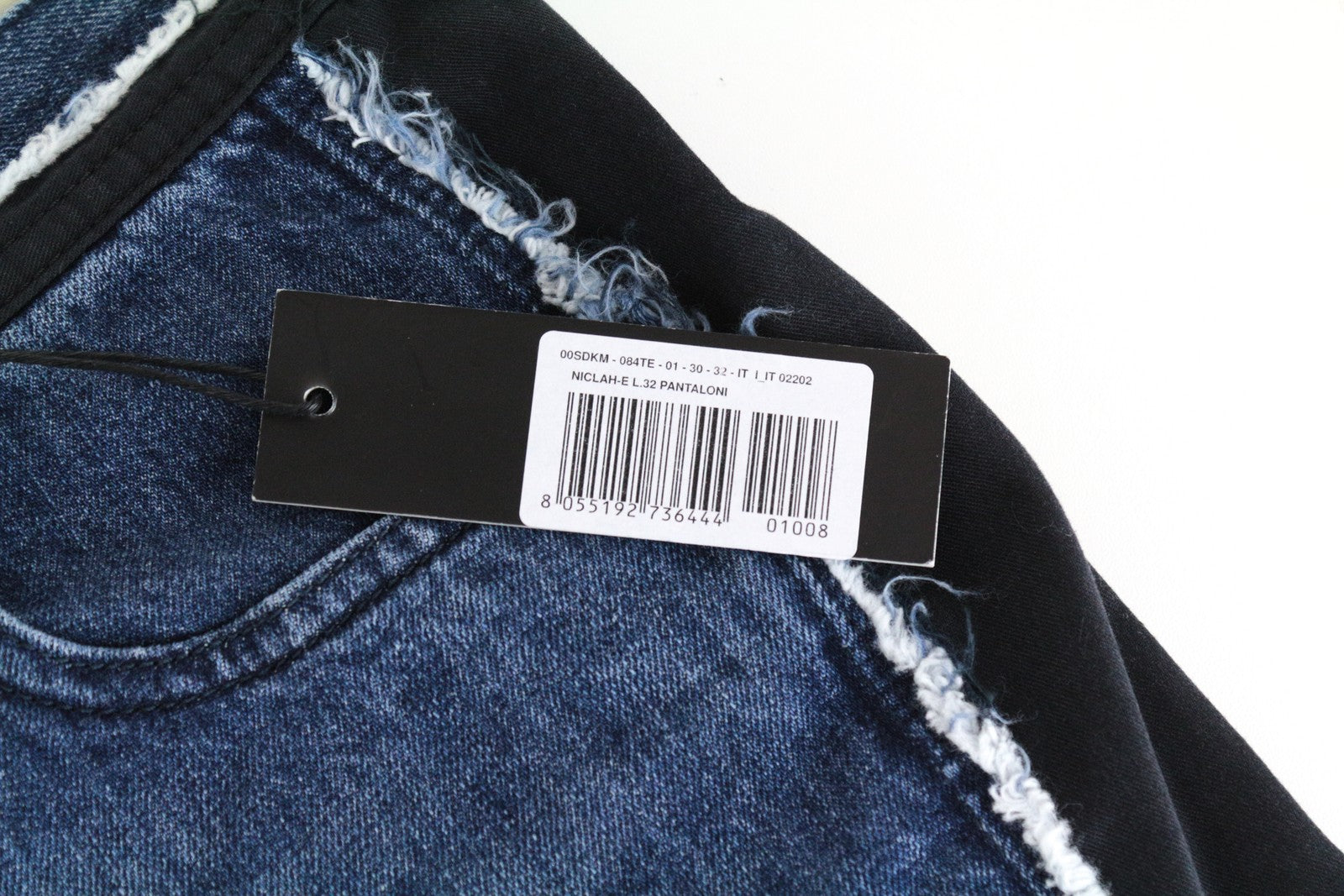 DIESEL Niclah-E 084TE Women Jeans W30/L32 Straight Cotton Blue Washed Denim