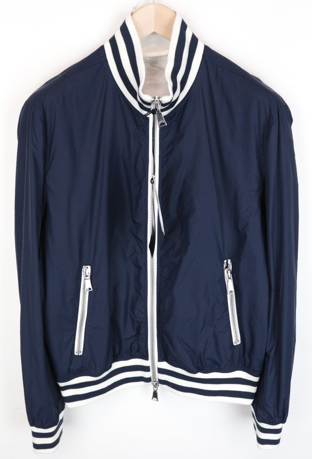 RICHMOND Men Jacket IT50 L Softshell Navy Windbreaker High Neck Designer Classic