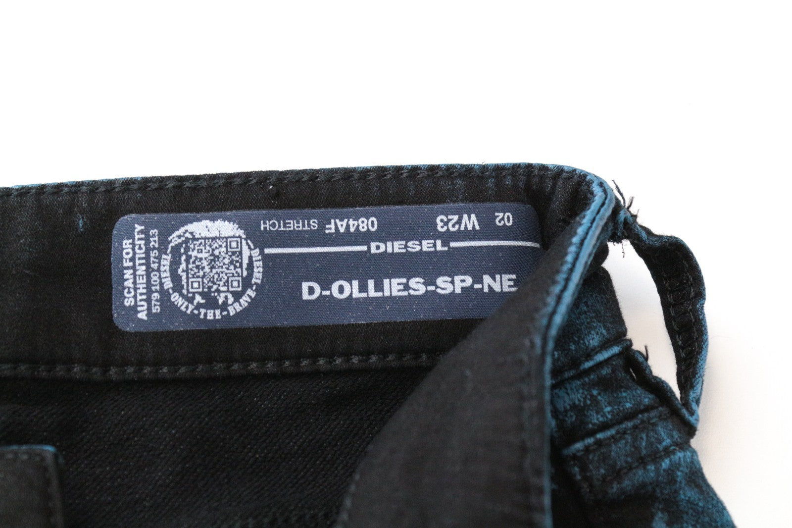 DIESEL D-Ollies-SP-NE 084AF Women Jeans W23 Sweat Jogg Slim Blue Girls Stretch