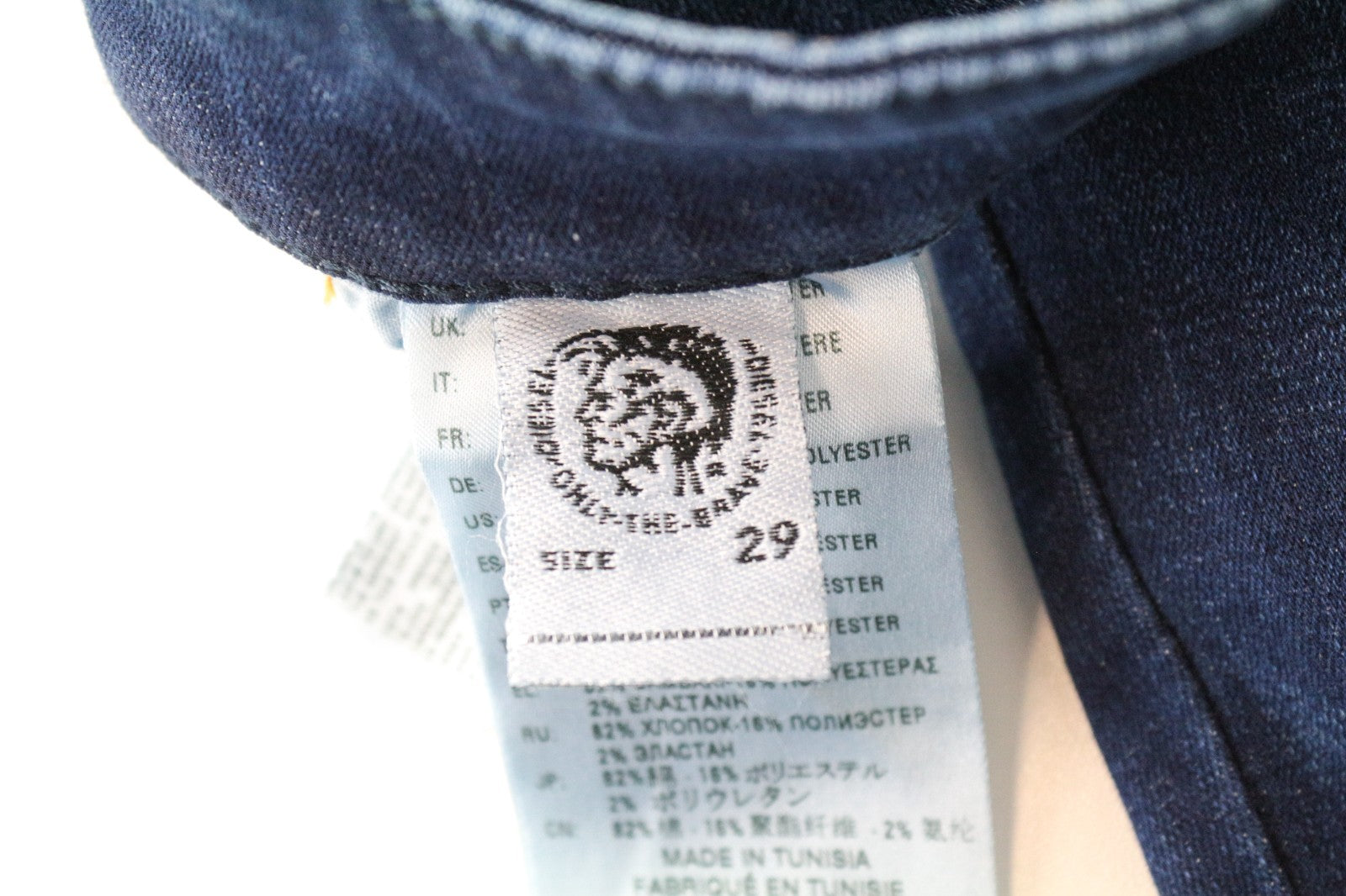 DIESEL Slandy-High 089AJ Women Jeans W29/L30 Super Skinny Blue Cotton Stretch