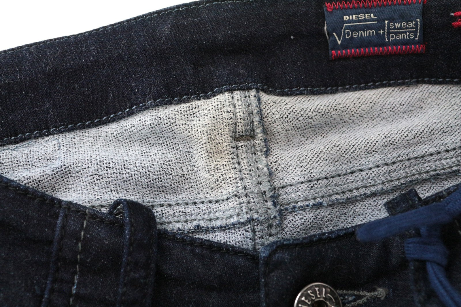 DIESEL Grupee-NE 0600V Women Jeans W23 Sweat Jogg Slim Blue Cotton Stretch Girl