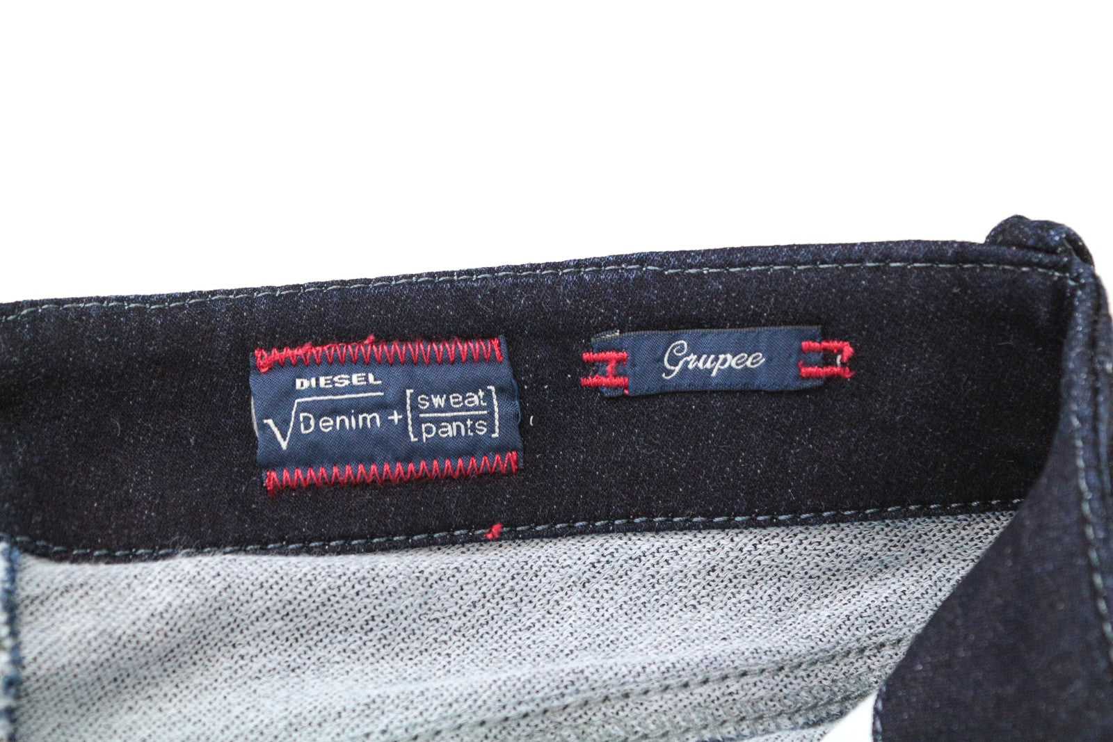 DIESEL Grupee-NE 0600V Women Jeans W25 Sweat Jogg Slim Navy Blue Cotton Stretch