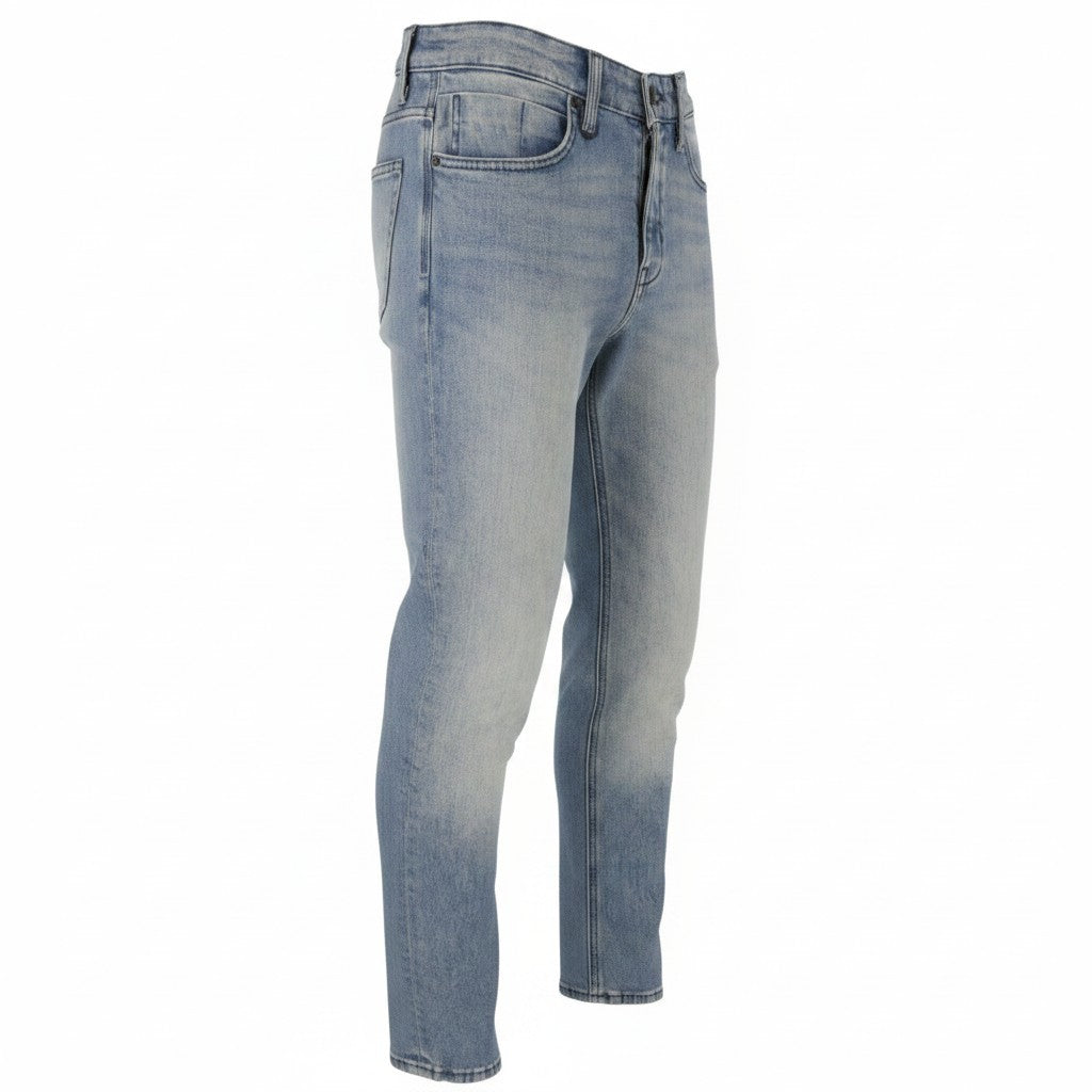 NEUW Lou Slim Men Jeans W28/L32 Blue Whiskers Faded Button Fly Denim