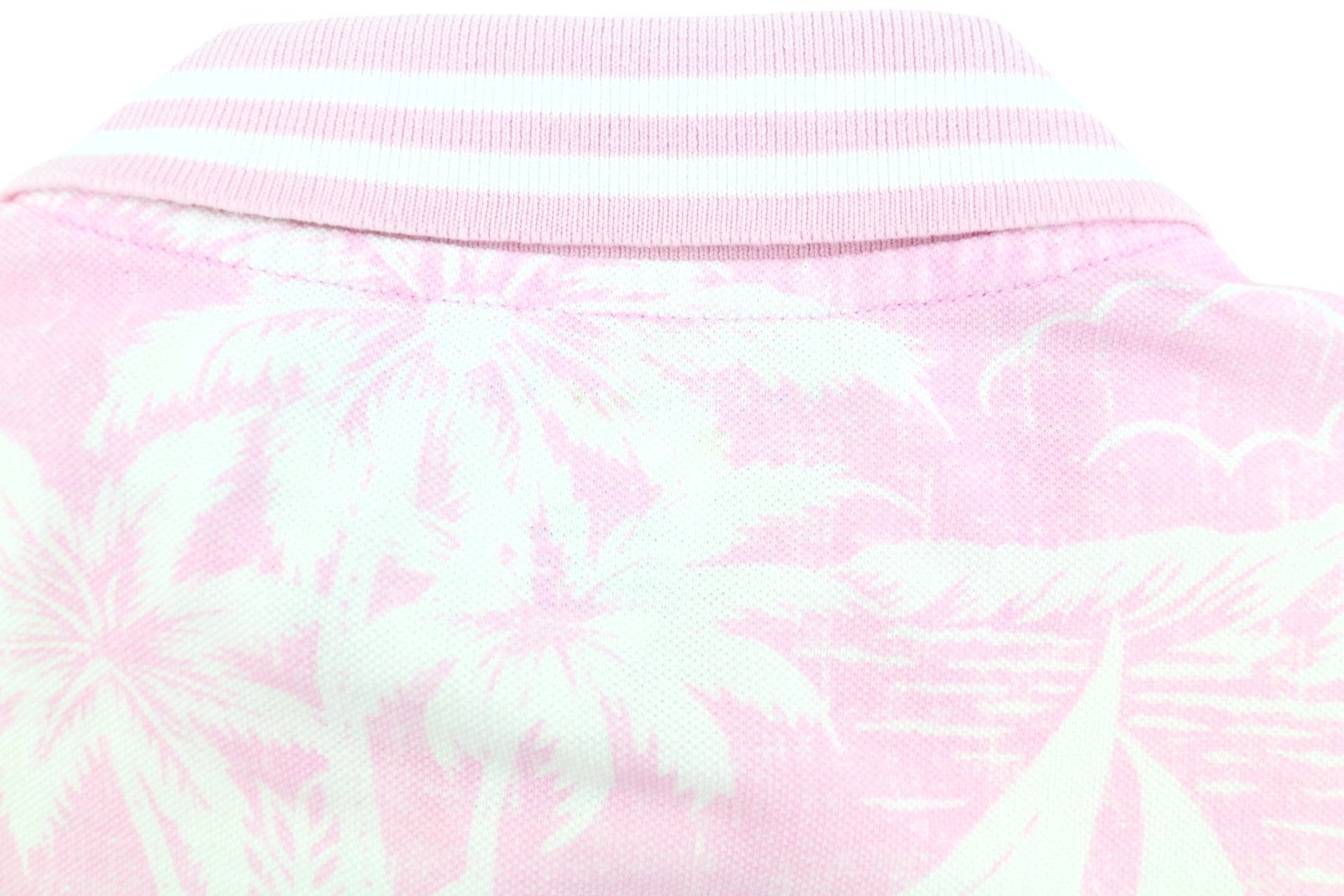 AMERICAN EAGLE OUTFITTERS Men Polos L Pink Floral Pattern Short Sleeves