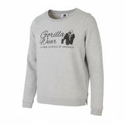 GORILLA WEAR Riviera Women Sweatshirt S Grey Melange Crew Neck Pull On