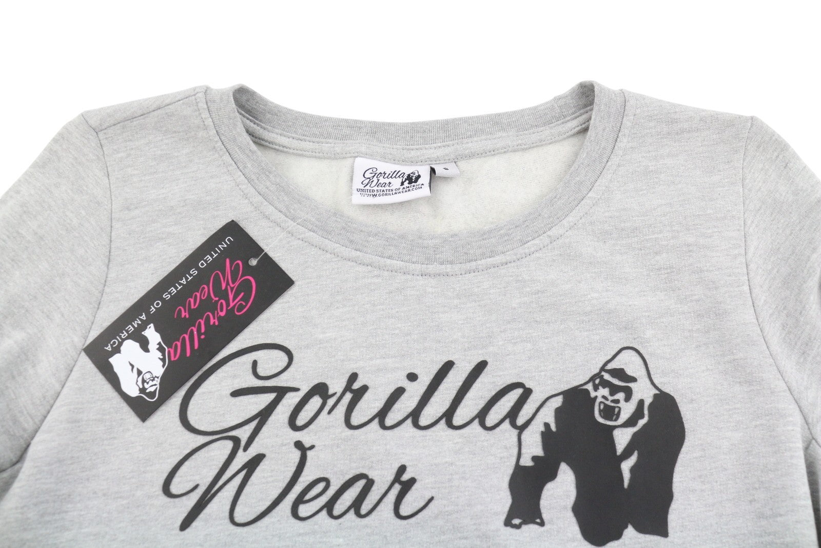GORILLA WEAR Riviera Women Sweatshirt S Grey Melange Crew Neck Pull On