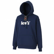 LEVI'S Relaxed Men Hoodie M Dark Blue Kangaroo Pocket Pull On
