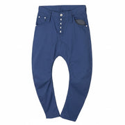 HUMOR Santiago Men Trousers W33 Blue Drop Crotch Button Fly Slim Fit