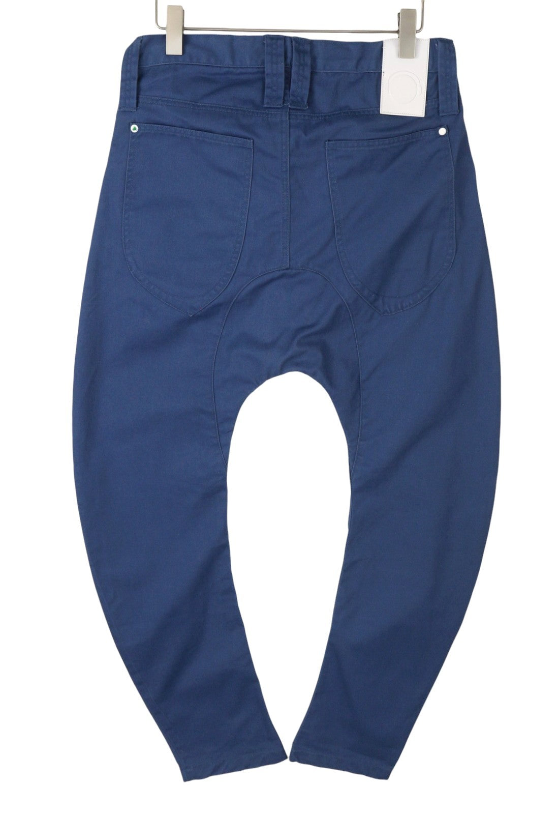 HUMOR Santiago Men Trousers W33 Blue Drop Crotch Button Fly Slim Fit