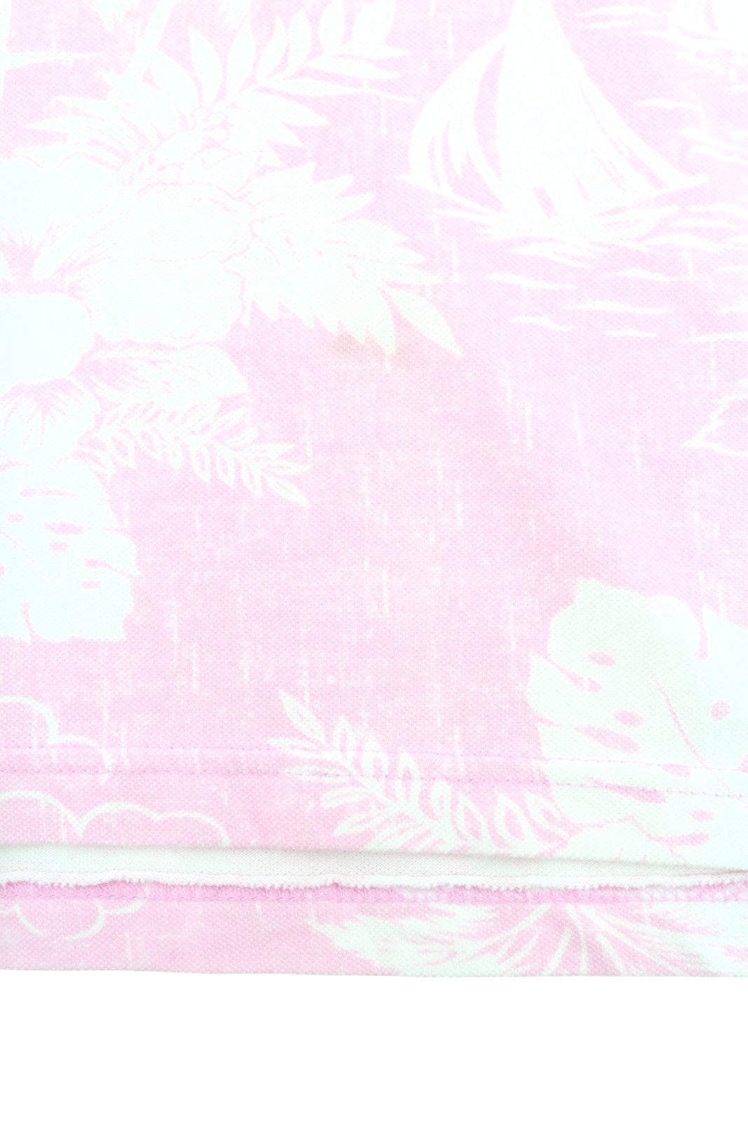 AMERICAN EAGLE OUTFITTERS Men Polos M Pink Floral Pattern Short Sleeves