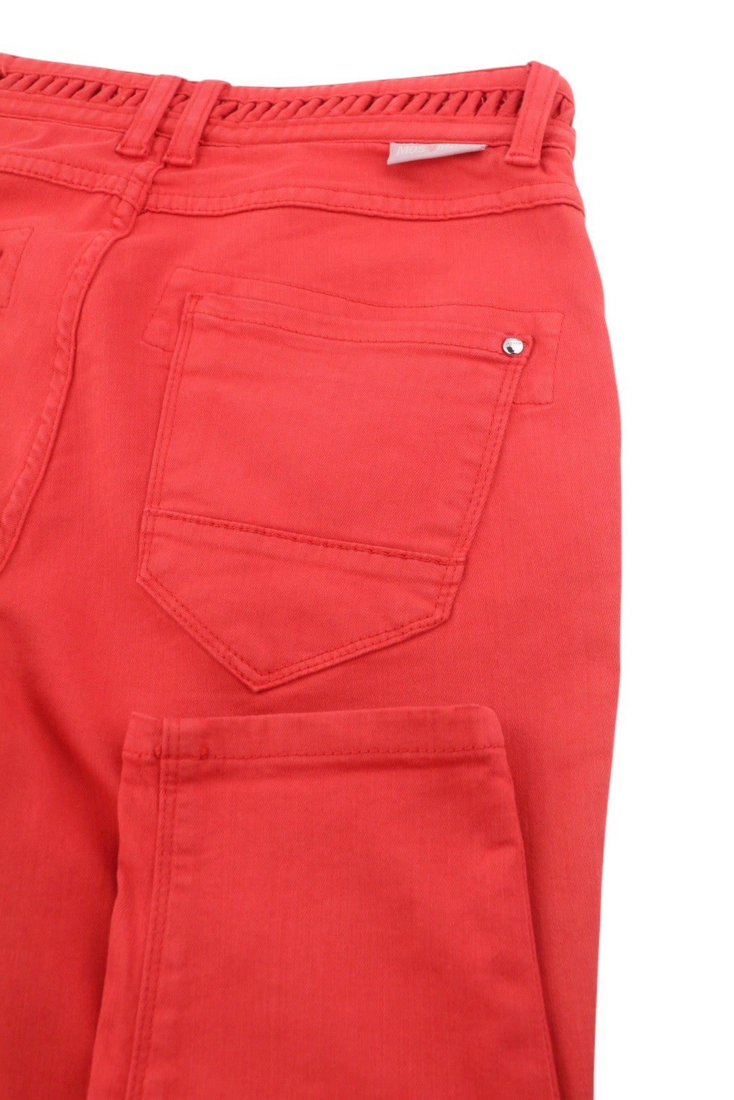 MOS MOSH Naomi Haim Women Trousers W25 Red Skinny Fit Zip Fly