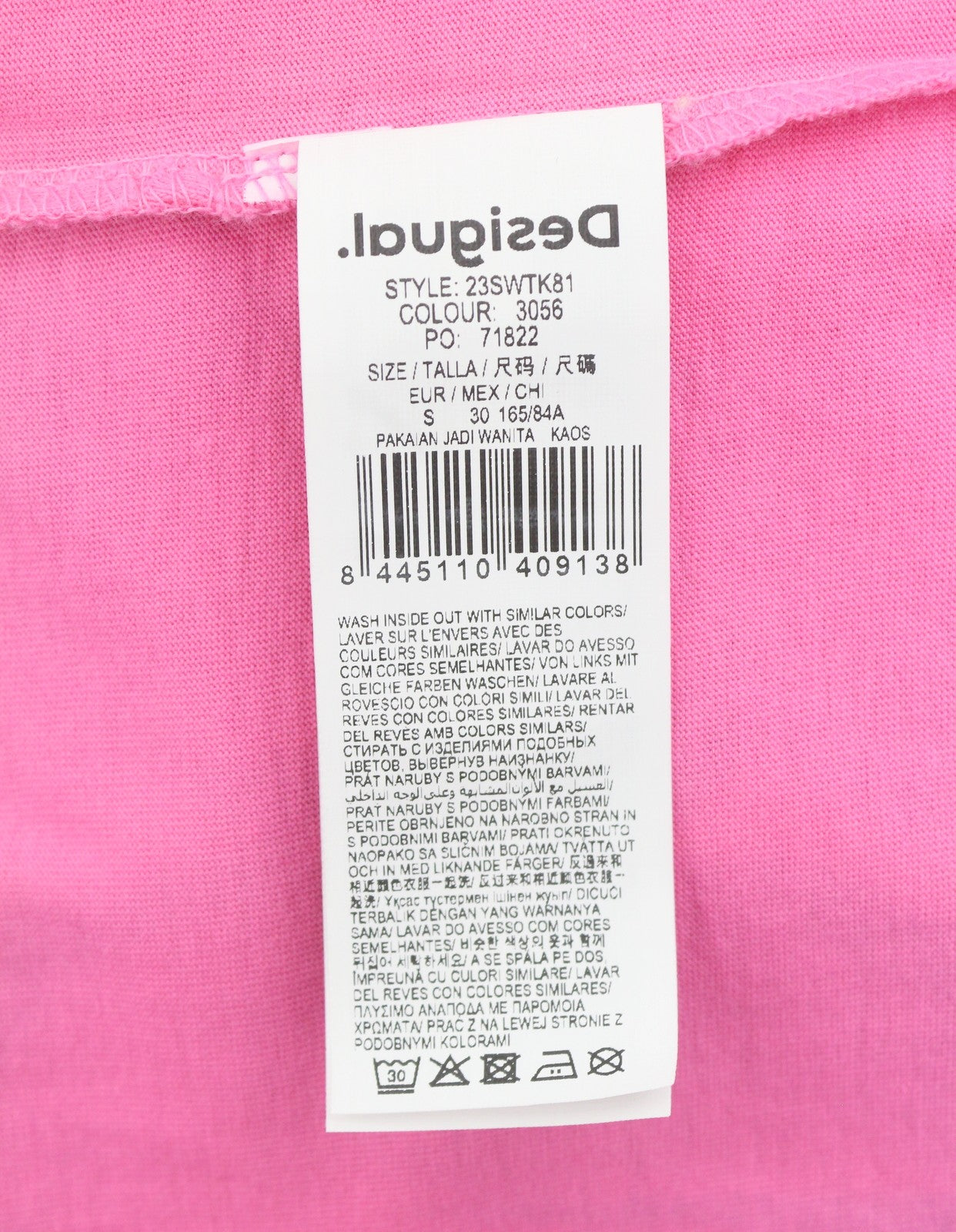 DESIGUAL x Pink Panther Women T-Shirt S Tricot Crew Neck Short Sleeved