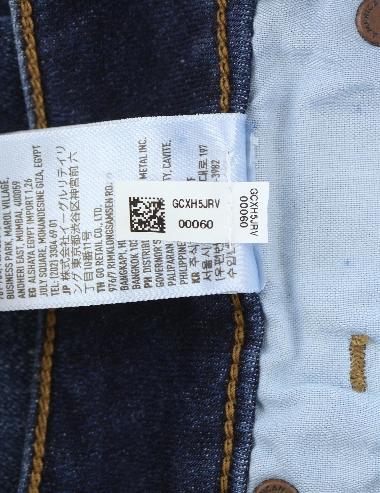 AMERICAN EAGLE OUTFITTERS Hi-Rise Mini Women Skirt UK8 W26 Blue Faded Stretch