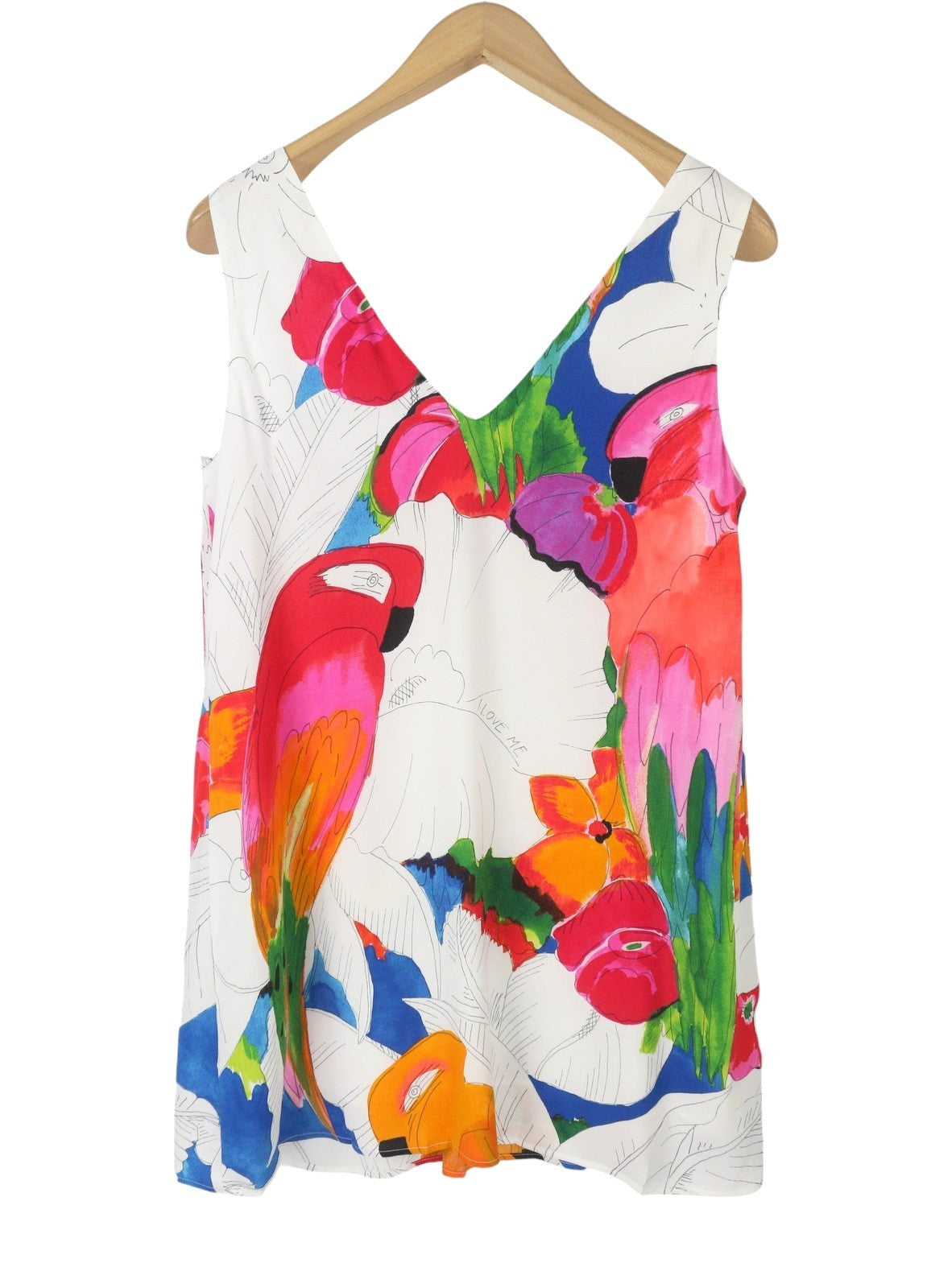 DESIGUAL Kailua Women Dress M Colourful Floral Pattern Mini Sleeveless