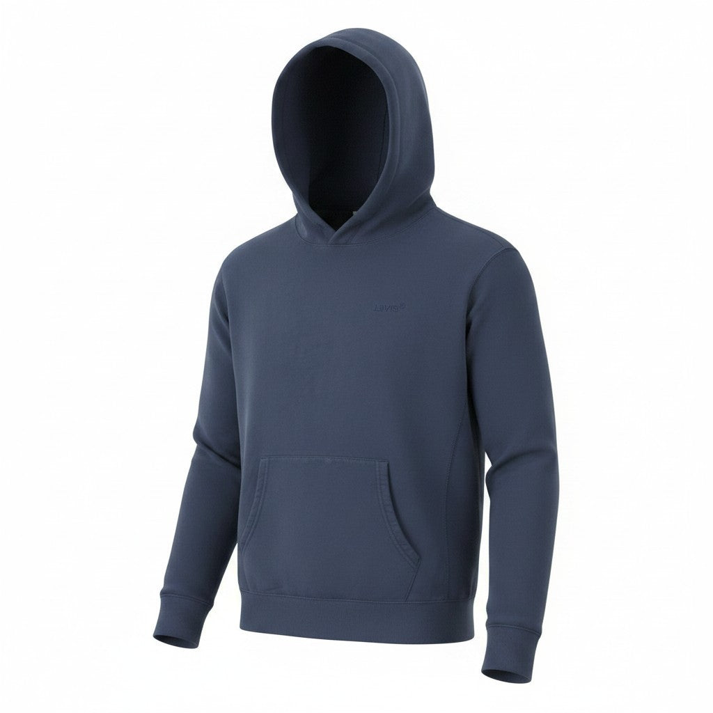 LEVI'S Relaxed Fit Men Hoodie XL Dark Blue Kangaroo Pocket Pull On