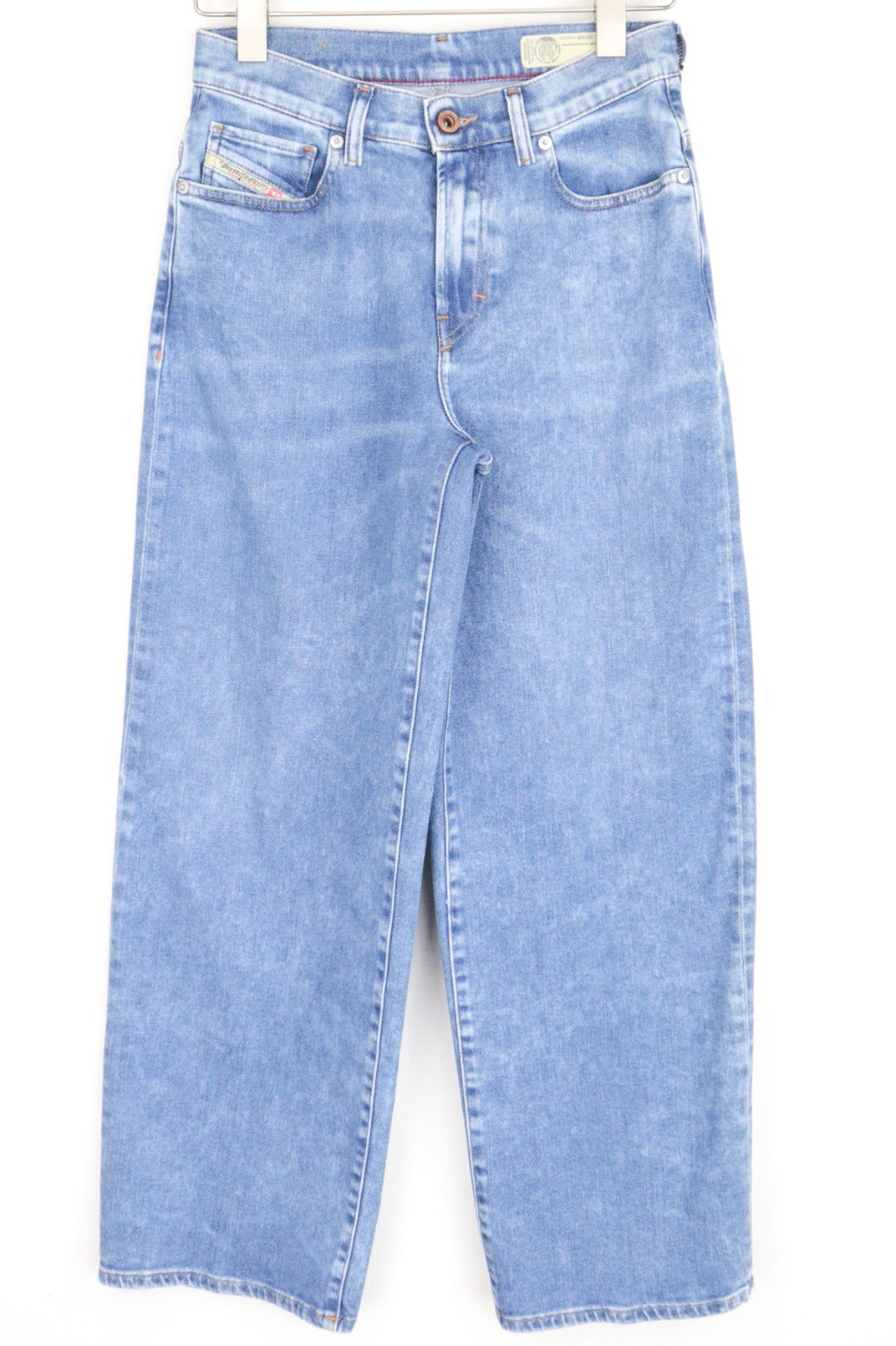 DIESEL Widee 087AR Women Jeans W26/L32 Straight Fit Wash Blue Cotton Stretch