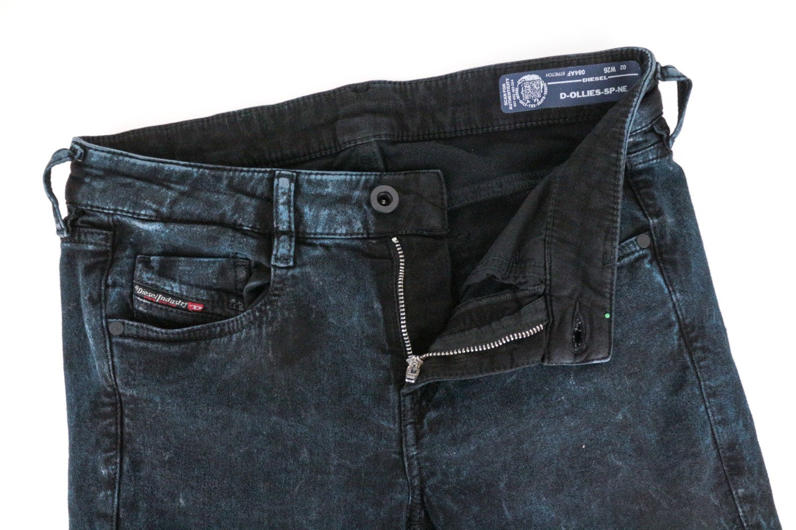 DIESEL D-Ollies-SP-NE 084AF Women Jeans W26 Sweat Jogg Slim Fit Stretch Blue